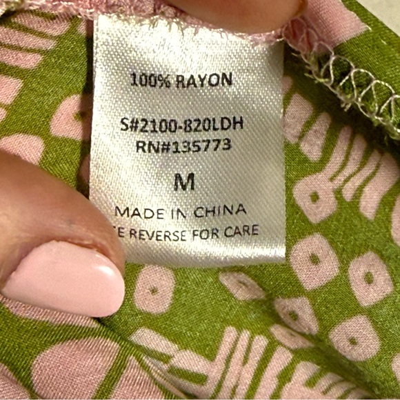 VICI ‘A World to See’ Pink Olive Green Floral V-Neck Slit Boho Midi Maxi Dress M - Picture 10 of 10